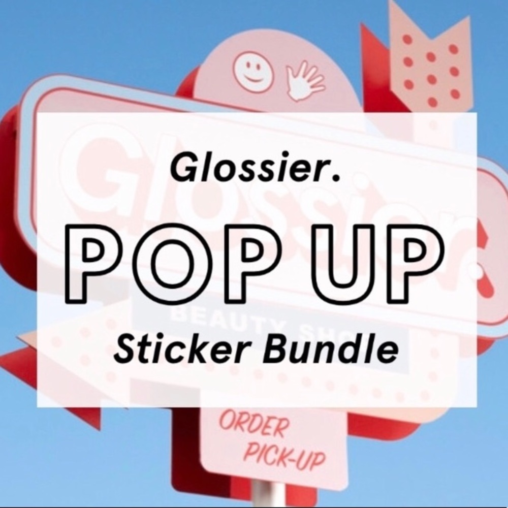 glossier stickers!!